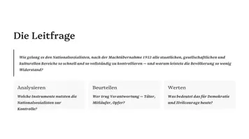 Vorschau - Präsentationen/Tafelbilder - Nationalsozialismus in der Oberstufe - Seite 1