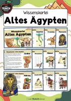 Vorschau - Stationenlernen - Altes Ägypten - Wissenskartei / Informationstexte - Deckblatt