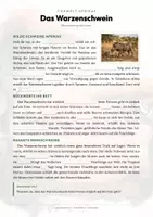 Vorschau - Arbeitsblätter - Warzenschwein Steckbrief – Lesetext, Lückentext, Weltkarte & Arbeitsblatt - Seite 2