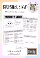 Vorschau - Arbeitsblätter - Miniheft St und Sp - Buchstabeneinführung - Deckblatt