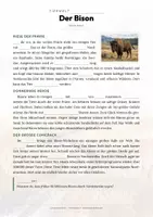 Vorschau - Arbeitsblätter - Bison Steckbrief – Lesetext, Lückentext, Weltkarte & Arbeitsblatt - Seite 2