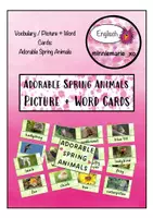 Vorschau - Stundenentwürfe - Materialpaket: Adorable Spring Animals (Vocabulary + Writing a poem) - Seite 1