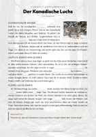 Vorschau - Arbeitsblätter - Kanadischer Luchs Steckbrief – Lesetext, Lückentext, Weltkarte & Arbeitsblatt - Seite 2