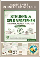 Vorschau - Arbeitsblätter - Steuern erklärt: Brutto vs. Netto & Sozialstaat - in einfacher Sprache - Deckblatt