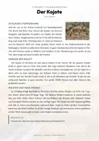 Vorschau - Arbeitsblätter - Kojote Steckbrief – Lesetext, Lückentext, Weltkarte & Arbeitsblatt - Seite 1