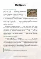 Vorschau - Arbeitsblätter - Kojote Steckbrief – Lesetext, Lückentext, Weltkarte & Arbeitsblatt - Seite 2