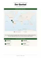 Vorschau - Arbeitsblätter - Quetzal Steckbrief – Lesetext, Lückentext, Weltkarte & Arbeitsblatt - Seite 3