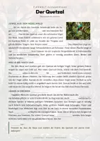 Vorschau - Arbeitsblätter - Quetzal Steckbrief – Lesetext, Lückentext, Weltkarte & Arbeitsblatt - Seite 2