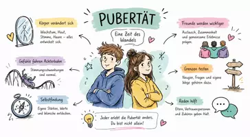 Vorschau - Arbeitsblätter - Lernposter + Arbeitsblatt "Pubertät" + Onlineübung & MP3 + Mindmap + Infografiken - Seite 2