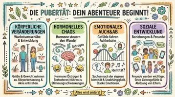 Vorschau - Arbeitsblätter - Lernposter + AB mit Fragen zum Thema "Pubertät" + Lösungsblatt + Mindmap + Infografik - Seite 2