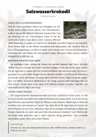 Vorschau - Arbeitsblätter - Salzwasserkrokodil Steckbrief – Lesetext, Lückentext, Weltkarte & Arbeitsblatt - Seite 1
