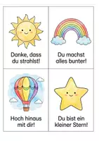 Vorschau - Anderer Materialtyp - Kita & Kindergarten 16 Bunte Danke-Karten - Seite 1