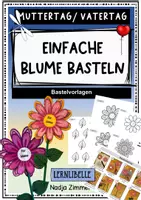 Vorschau - Mal- und Bastelvorlagen - Materialpaket Muttertag / Vatertag 12 Materialien - Seite 1