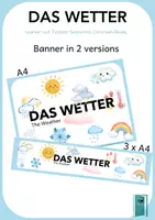 Vorschau - Poster - Banner - German/DaZ für Wetter/Weather - Deckblatt