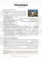 Vorschau - Arbeitsblätter - Felsenpinguin Steckbrief – Lesetext, Lückentext, Weltkarte & Arbeitsblatt - Seite 2