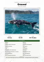 Vorschau - Arbeitsblätter - Grauwal Steckbrief – Lesetext, Lückentext, Weltkarte & Arbeitsblatt - Deckblatt