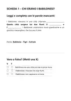 anteprima - Esercizi - Alla scoperta di Babilonia – Schede didattiche - Pagina 1