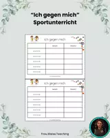 Vorschau - Arbeitsblätter - "Ich gegen mich" - Sportunterricht - Deckblatt
