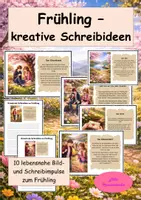 Vorschau - Stundenentwürfe - Frühling - kreatives Schreiben - Schreibanlässe - Deckblatt