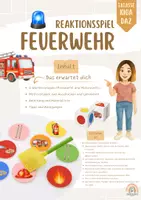 Vorschau - Spiele - Reaktionsspiel (Fliegenklatschenspiel) zum Thema Feuerwehr - Deckblatt