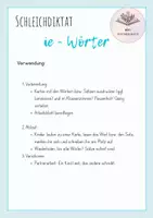 Vorschau - Arbeitsblätter - Schleichdiktat/ Laufdiktat ie | Klasse 1 | 8 Karten - Seite 1