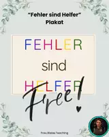Vorschau - Bildkarten - "Fehler sind Helfer" - Plakat für die Klasse - Deckblatt