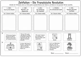 Vorschau - Arbeitsblätter - Zeitfalten – Die Französische Revolution als Leporello-Zuordnung mit Lösung und Anleitung - Seite 3