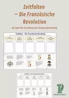 Vorschau - Arbeitsblätter - Zeitfalten – Die Französische Revolution als Leporello-Zuordnung mit Lösung und Anleitung - Deckblatt