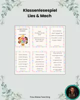 Vorschau - Aufgabenkarten - Klassenlesespiel - Lies & Mach - Deckblatt