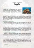 Vorschau - Arbeitsblätter - Koralle Steckbrief – Lesetext, Lückentext, Weltkarte & Arbeitsblatt - Seite 1