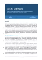 Vorschau - Arbeitsblätter - Schriftlicher und mündlicher Sprachgebrauch politisch-gesellschaftlicher Kommunikation in unterschiedlichen Medien - Seite 1