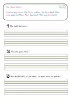Vorschau - Arbeitsblätter - Sinnerfassendes Lesen in Silbenschrift – Klasse 1 - Seite 1