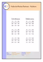 Vorschau - Arbeitsblätter - Arbeitsblätter - Halbschriftliches Rechnen - Addition - Deckblatt