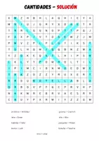 Vorschau - Arbeitsblätter - Sopa de letras / Suchsel: Mengenangaben (Spanisch) - Seite 2