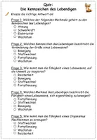 Vorschau - Arbeitsblätter - Quiz: Die Kennzeichen des Lebendigen - Seite 2