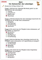 Vorschau - Arbeitsblätter - Quiz: Die Kennzeichen des Lebendigen - Seite 3