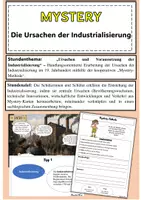 Vorschau - Stundenentwürfe - Mystery - Die Enstehung der Industrialisierung - Deckblatt