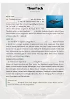 Vorschau - Arbeitsblätter - Thunfisch Steckbrief – Lesetext, Lückentext, Weltkarte & Arbeitsblatt - Seite 2