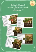 Vorschau - Arbeitsblätter - Puzzle: Sind Pilze auch Lebewesen? - Deckblatt