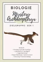 Vorschau - Arbeitsblätter - Mystery: Das Rätsel des Archaeopteryx – Mosaikform & Beleg für Evolution (Kärtchen-Cluster) - Deckblatt