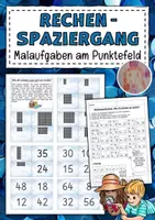 Vorschau - Arbeitsblätter - Rechenspaziergang Malaufgaben am Punktefeld - Deckblatt