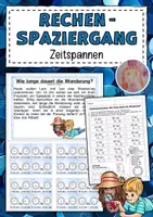 Vorschau - Arbeitsblätter - Zeitspannen Rechenspaziergang - Deckblatt
