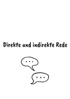 Vorschau - Arbeitsblätter - "direkte und indirekte Rede" mittel, Trainingsphase - Deckblatt