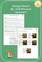 Vorschau - Arbeitsblätter - AB: Sind Pilze auch Lebewesen? - Deckblatt