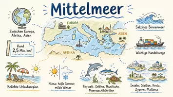 Vorschau - Arbeitsblätter - Lernposter + Arbeitsblätter zum Thema "Mittelmeer" + Lösung & MP3 + Mindmap + Infografik - Seite 2