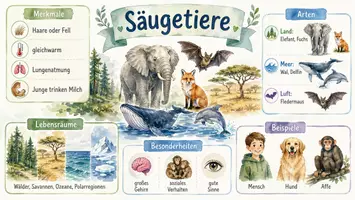 Vorschau - Arbeitsblätter - Lernposter + Arbeitsblätter zum Thema "Säugetiere" + Lösung & MP3 + Mindmap + Infografik - Seite 2