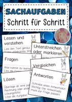 Vorschau - Merkblätter - Sachaufgaben Schritt für Schritt lösen - Deckblatt