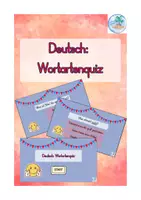 Vorschau - Interaktives Material - Wortartenquiz: Substantive, Verben und Adjektive - Deckblatt
