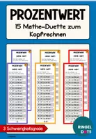 Vorschau - Stationenlernen - Prozentwert im Kopf berechnen Mathe-Duett/Tandem/Rechen-Duo - Deckblatt