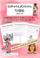 Vorschau - Arbeitsblätter - Leseverstehen Fußball – 3 differenzierte Texte mit Aufgaben & Lösungen (Lesen üben, Deutsch Klasse 3, 4) - Deckblatt